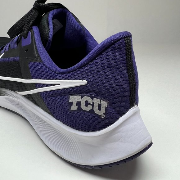 Nike TCU Horned Frogs Air Zoom Pegasus 38 Running Shoe DJ0855-001 - Picture 2 of 5